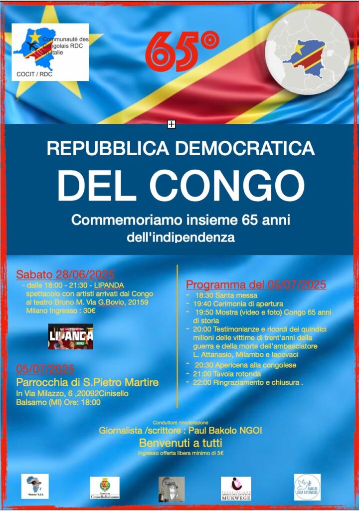 65 ANNIVERSARIO D INDIPENDENZA DELLA REPUBBLICA DEM DEL CONGO 28 06 65 ANNIVERSARIO D INDIPENDENZA DELLA REPUBBLICA DEM DEL CONGO 28 06